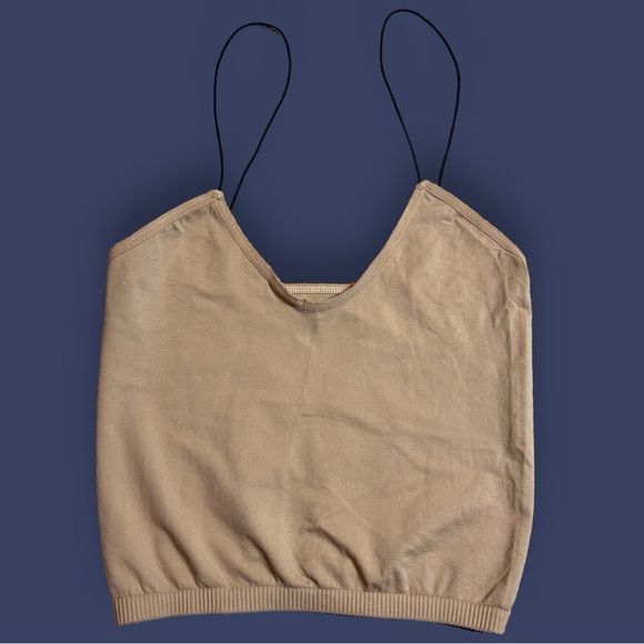 NWOT Free People Intimately Skinny Strap Seamless Brami in Natural. Size XS/S - Picture 2 of 8